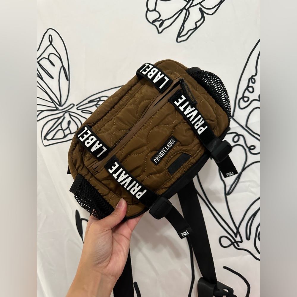 Private Label Quilted Brown Waist/Sling Bag